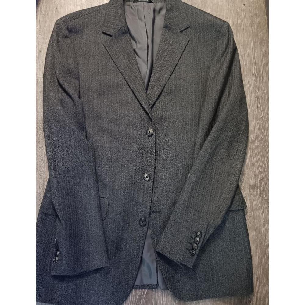 Men's Hugo Boss Gray Herringbone Wool Blazer 40R
